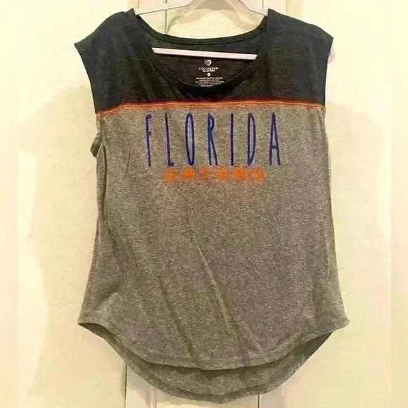 Florida gators two tone sleeveless top in gray/dark gray Sz L - never worn - Picture 1 of 4